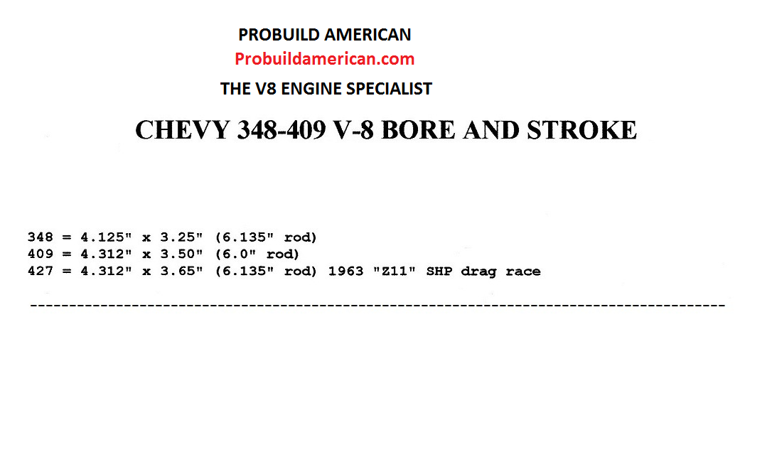 chevrolet 348ci amp  409ci