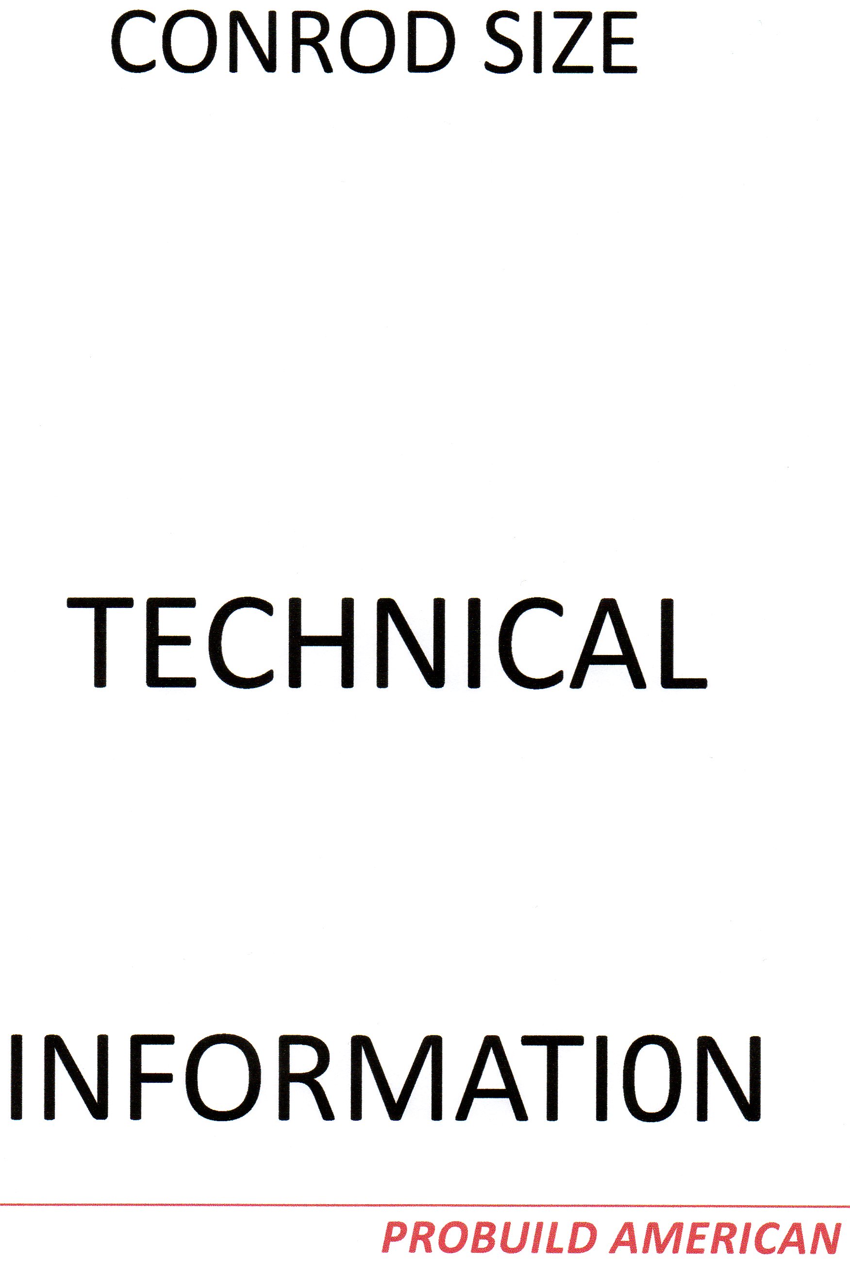 CONROD SIZE TECH INFO